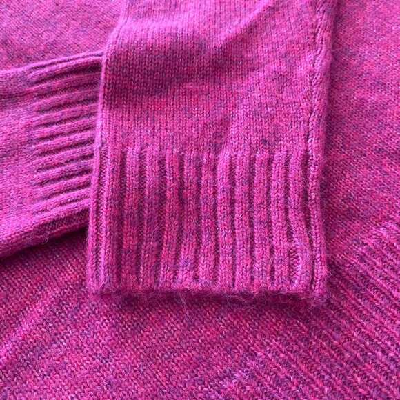 J Crew Relaxed Saddle Sleeve Crewneck Sweater - Heather Fuchsia - NWOT - S - Picture 9 of 15